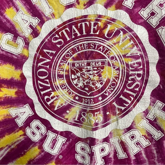 ASU ARIZONA STATE UNIVERSITY Sun Devils Baseball Team T SHIRT Size XL Tie Dye - Picture 4 of 5